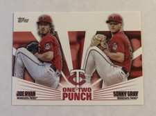 Joe Ryan Sonny Gray 2023 Topps One Two Punch #12P12 Twins