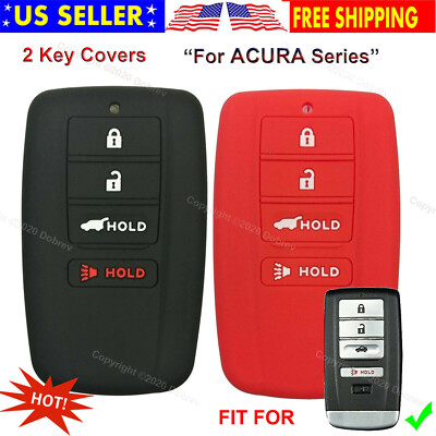 2Pcs Silicone Cover Holder Protector Remote Control Smart Car Case for Acura Key