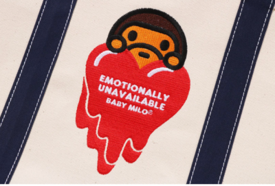 BAPE X EU 】BABY MILO TOTE BAG EMOTIONALLY UNAVAILABLE rare cute