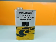 1 QUART VINTAGE McCULLOCH 2-CYCLE 40 TO 1 CUSTOM LUBRICANT  ----  BOX 6180
