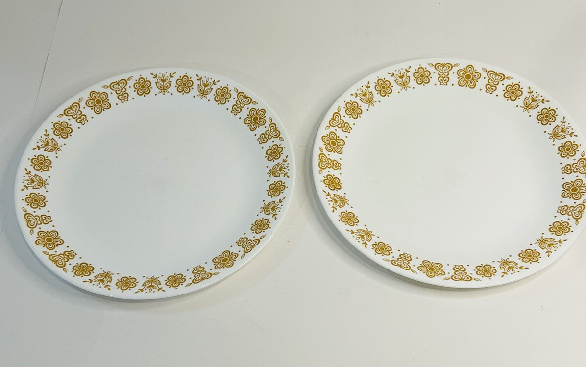 Set of Vintage Corelle Butterfly Gold 10 1/4