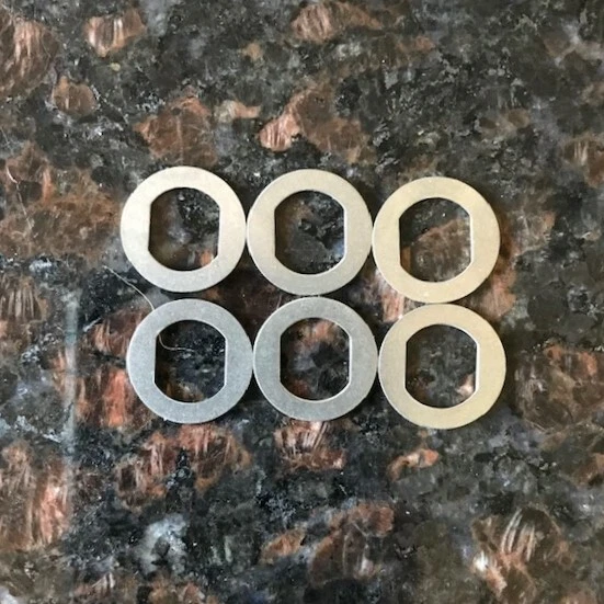 (6) Stainless Steel Drag Lock Washers For Newell 533, 540, 546 & 550 2 thickness