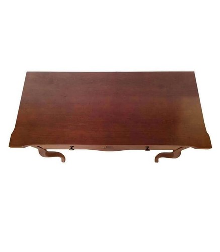 Consola de estilo colonial en madera maciza con dos cajones. - Imagen 3 de 3