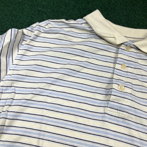 Vintage 90’s Windham Pointe Men's Golf Polo Shirt Size XL Striped Yellow Blue - Picture 4 of 8