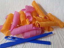 Hair Curlers Spiral Styling Hair Rollers Flexible No Heat with Hook 22 Curlers