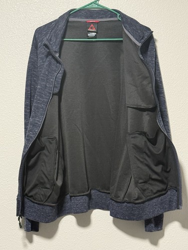 Gerry Full Zip Sweater, Heathered Blue, Side Pocket; Gently Used - Men's Size: L - Picture 3 of 9