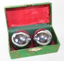 2 Heavier Iron Ball Hand Stress Relief Squeeze Grip EXERCISE Finger Therapy Man'