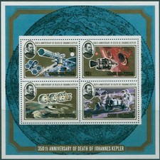 Cook Islands 1980 - 350th Anniv. Death of Kepler- Miniature Sheet & Set of 4 MNH