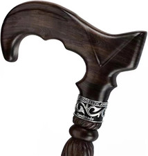 Handmade Wooden Walking Cane,Solid Wooden Cane for Men and Women, Ergonomic Walk