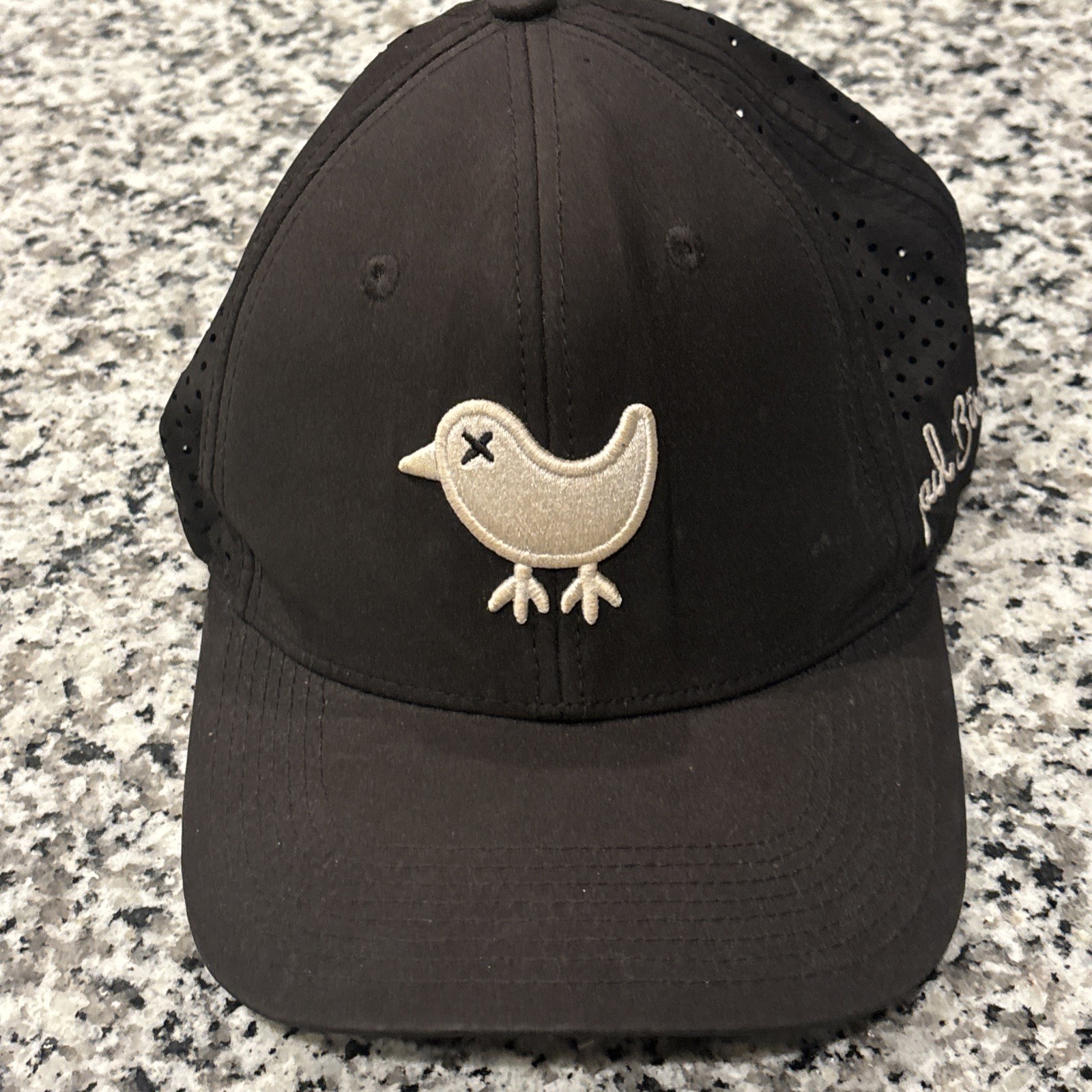Bad Birdie Black Snapback Mesh Performance Hat Cap Golf Excellent Condition