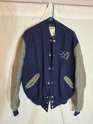 Vintage 90s NFL Delong Dallas Cowboys Wool Football Jacket Sz 46 -USA Made