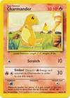 Moderate Play x 1 Charmander - 46/102 - Common - Unlimited Edition Base Set - Un