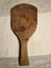 Antique Wooden Butter Paddle or Dough Bowl Scraper Scoop Primitive Hand Shaped