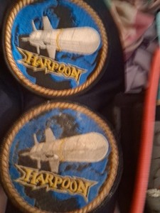 2 4" 1970s VTG USN US Navy Harpoon Anti-Ship Missile AGM-84 Patch Embroidered 