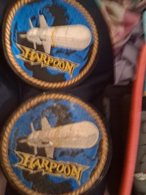 2 4" 1970s VTG USN US Navy Harpoon Anti-Ship Missile AGM-84 Patch Embroidered 