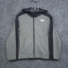 The North Face Fleece Hoodie Youth M 10/12 Gray Full Zip Outdoor Performance