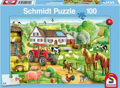 GW34c1 Fröhlicher Bauernhof, 100 Teile Puzzle