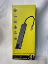 8 in 1 Type-C HUB HDMI USB Multiport Card Reader Adapter Laptop Docking Station.