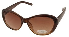 Ellen Tracy Womens Sunglass Plastic Rectangle Brown Stripe ET 565. 1