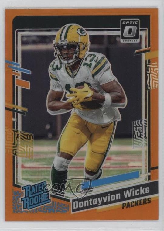 2023 Donruss Optic Rated Orange Prizm /249 Dontayvion Wicks #249 Rookie RC 0vk0