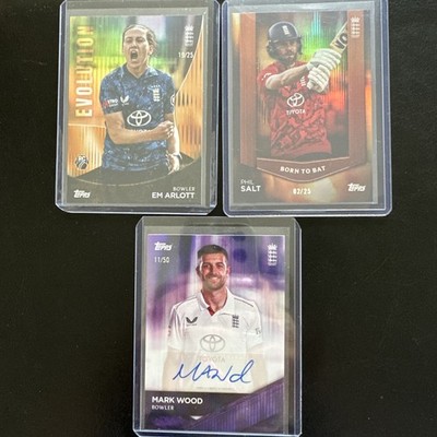 Topps Cricket Auto /50 Und X2 Nummeriert /25