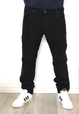 G-Star Hose Herren Elwood 3D Slim Größe 38/34 Schwarz Cord Neu