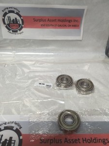 NSK,6204Z,DOUBLE METAL SHIELDED BALL BEARING LOT OF 3 PRE-OWNED