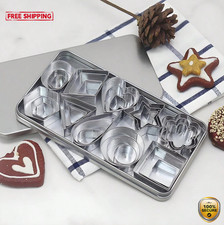 30pcs Stainless Steel Cookie Cutters  Flower Heart Star Shapes Set - NEW