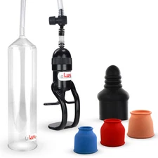 LeLuv Penis Pump EasyOp Zgrip Clear Hose with 3 Sizes of Sleeve and Septum Seal