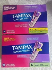 Tampax Pocket Radiant Compact Tampons 56 Total Count 16 Regular 40 Super New