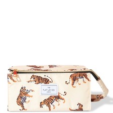 The Flat Lay Co. Open Flat Box Bag (Beige Tigers) Makeup Case - Box Damage