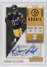 2018 Panini Contenders Rookie Ticket Stubs 42/83 Damoun Patterson #198 Auto 7eo