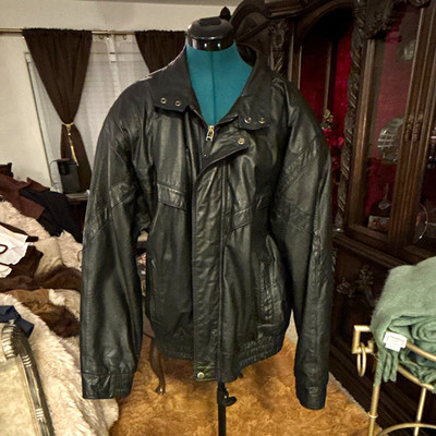 VTG 80s/90s Burma Run Men s Black Genuine Leather Bomber Jacket XL 