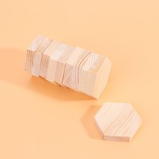  10 PCS Hobby-Bastelbedarf Bastelholzplatte Sechseck Bastelholzbrett