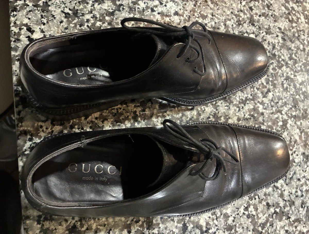 Pair of Black Gucci lace up dress Oxford shoes size 11 Dress Shoes Men main image 4