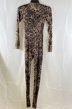 Dolce & Gabbana x SKIMS Women's Leopard Print Long Sleeve Jumpsuit Sz S