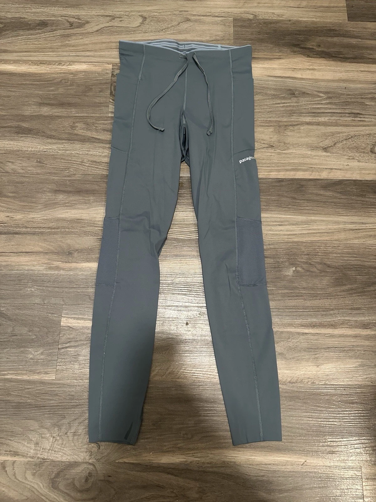 Patagonia Endless Run Tights Grey Men’s Small Running Hiking Biking Base Layer