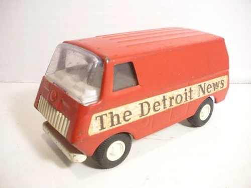 Vintage Tonka Toys Tiny-Tonka Advertising Delivery Van "The Detroit News" 55360