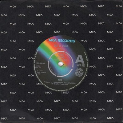 Nrg Get It Right 7'' Vinyl UK MCA 1979 Demo 4 Prong Label Design Mit Firma
