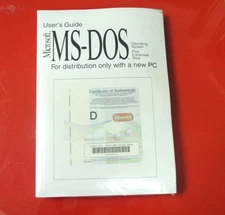 Genuine: Microsoft MS-DOS Full Version with 3.5 disks & COA New
