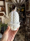 Fenton Vtg Fairy Lamp Light White Hobnail Milk Glass Tealight Candle Holder