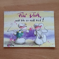 Diddl Postkarte Nr. 102 F&uuml;r Dich, weil Du so nett bist! Rarit&auml;t