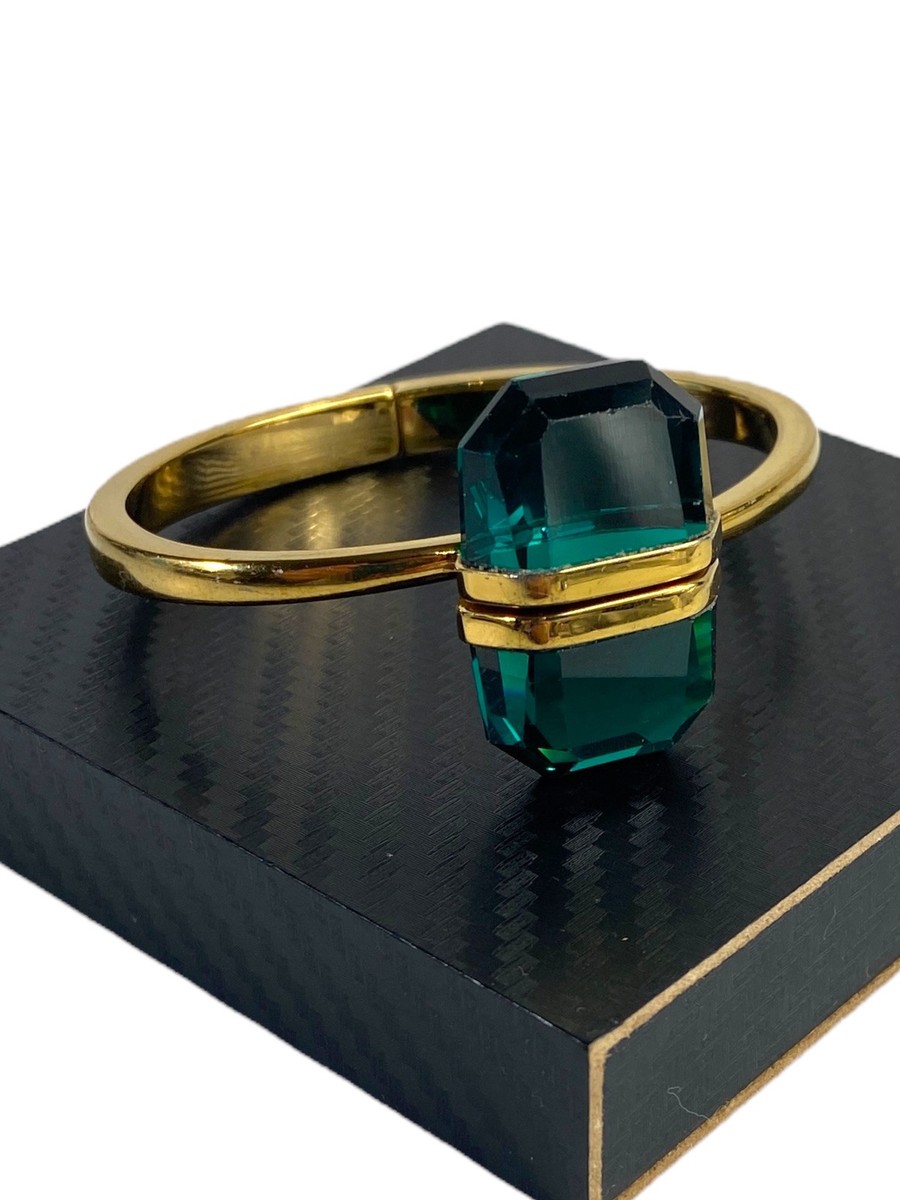 Swarovski Lucent Bangle Magnetic Oversize Crystal Emerald  display picture 1
