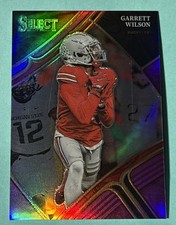 2023 Panini Select DP Garrett Wilson #163 Purple Lazer Prizm #19/75