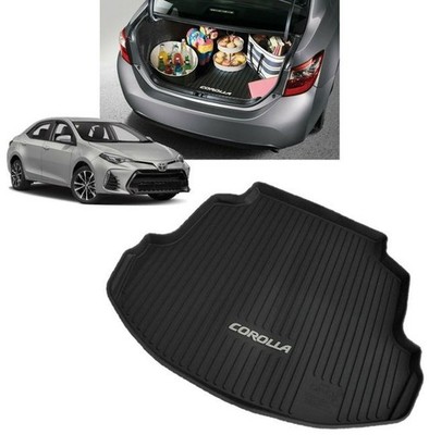Auto Lederen Kofferbakmatten voor Toyota Corolla 2019 2020 2021 2022 2023 2024 2025, Volledige Dekking Waterdicht Antislip Tailored Cargo Tray Liners Protector,All Black