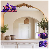Gold Vintage Spiegel 91 X 76 Cm GewöLbt Antik Barock Wanddekoration