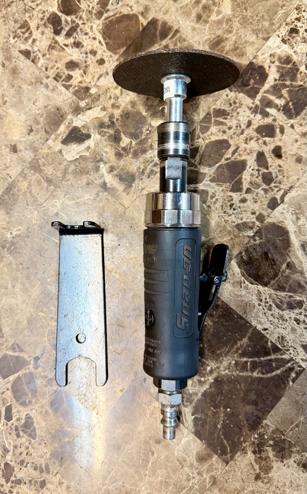 Snap On PT100A Pneumatic Straight Air Die Grinder 25000 RPM w/ Wheel & Wrench