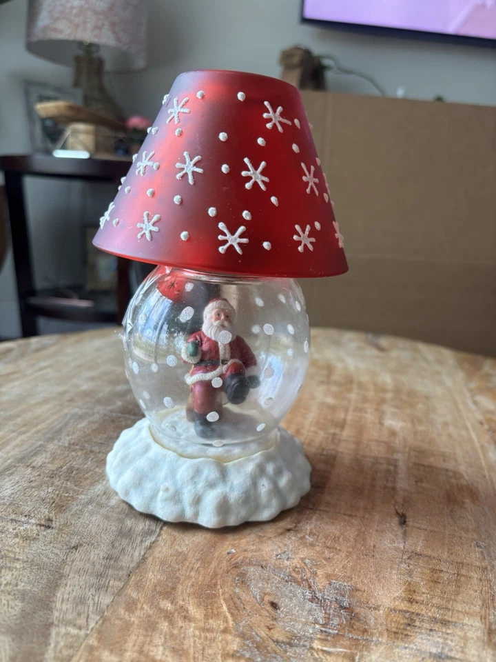 LÁMPARA VELA GLOBO SANTA LOCURAS INVIERNO 8" con LED Tealight NUEVO Foto 2 de 4