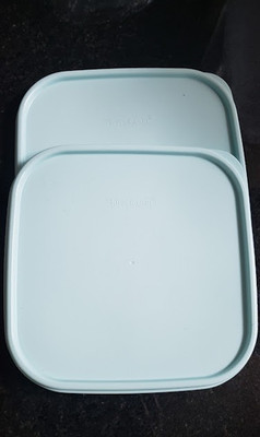Tupperware NEW Set of 2 Modular Mates Square Seals Lids HUGE SALE TILL GONE#1623