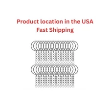 50 PC Bulk Keychains Set, Split Keychains Rings with Chain 1 Inch, Key Rings New